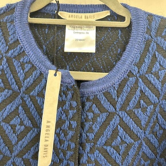 Italian designer Angela Davis Oversized Knit Sweater Jacket wool/alpaca - Picture 4 of 6